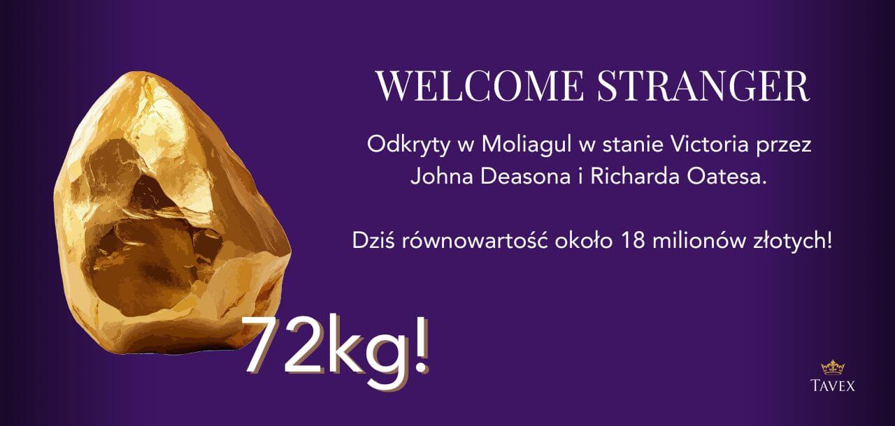 Największy samorodek złota na świecie - Welcome Stranger